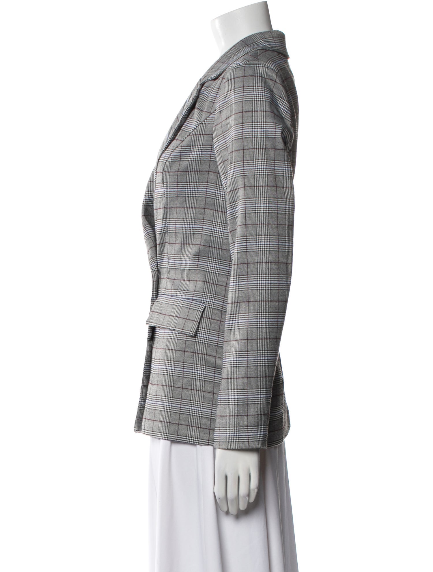 Majorelle Plaid Print Blazer