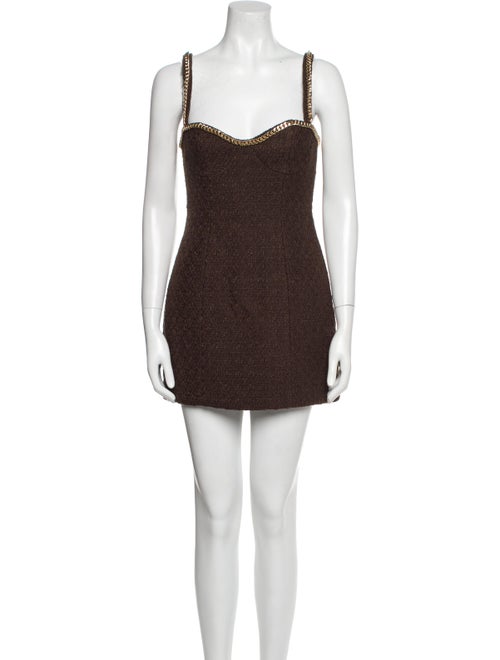 Majorelle Square Neckline Mini Dress