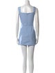 Majorelle Square Neckline Mini Dress