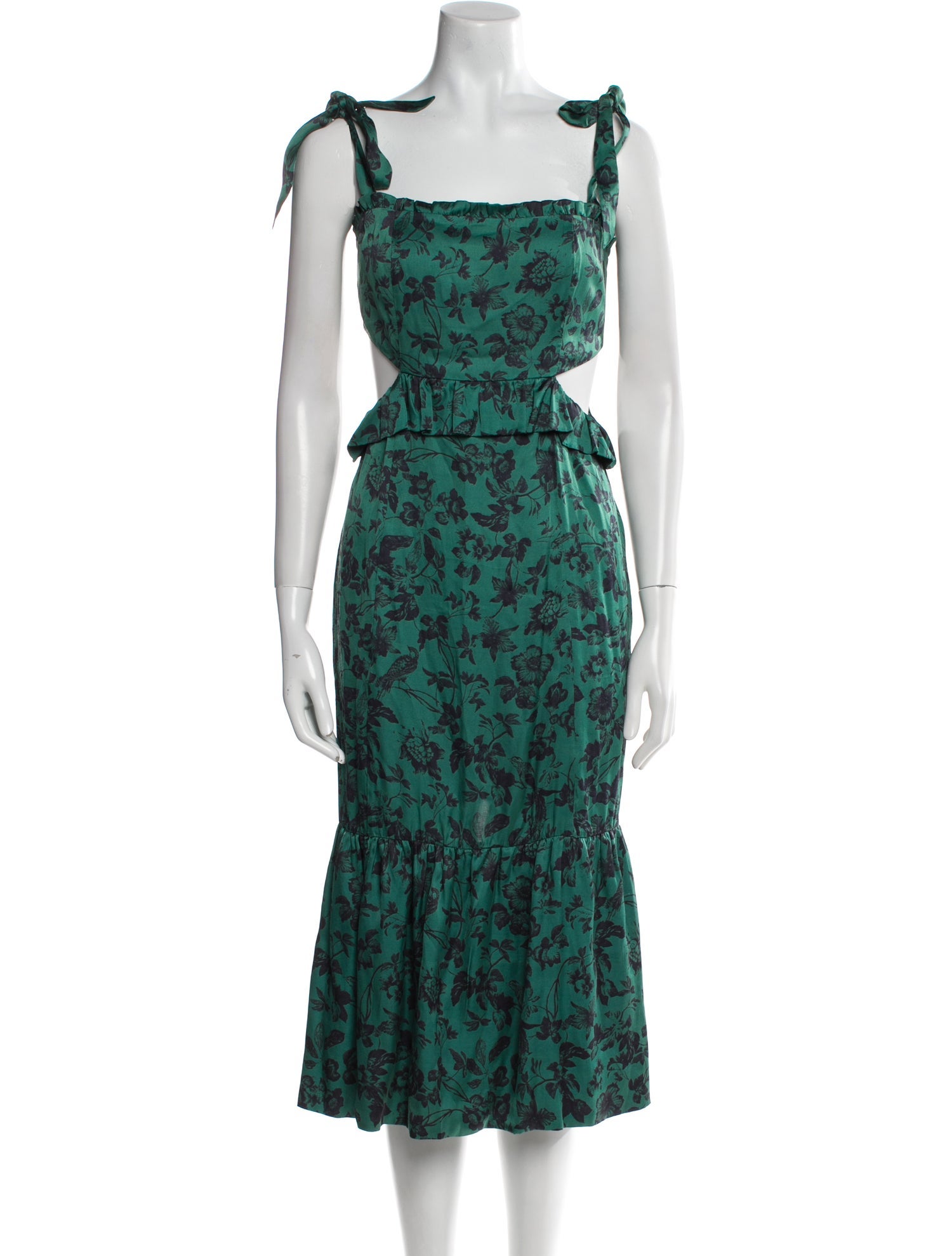 Majorelle Floral Print Knee-Length Dress