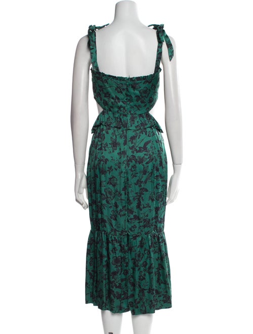 Majorelle Floral Print Knee-Length Dress