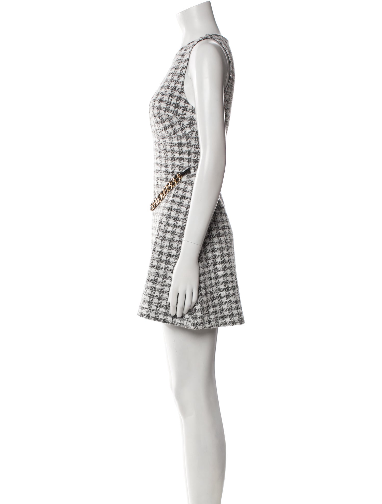 Majorelle Houndstooth Print Mini Dress