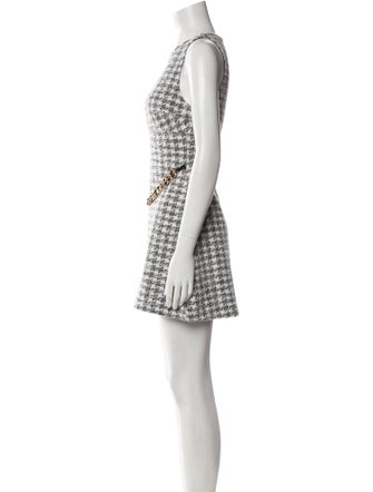 Majorelle Houndstooth Print Mini Dress