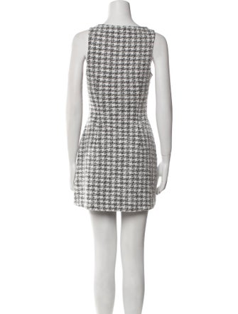 Majorelle Houndstooth Print Mini Dress