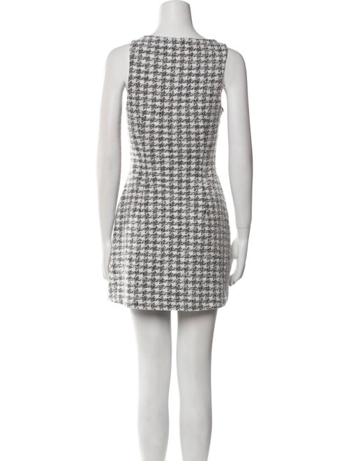 Majorelle Houndstooth Print Mini Dress