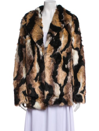 Majorelle Faux Fur Animal Print Faux Fur Jacket