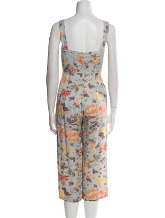 Majorelle Printed Square Neckline Romper