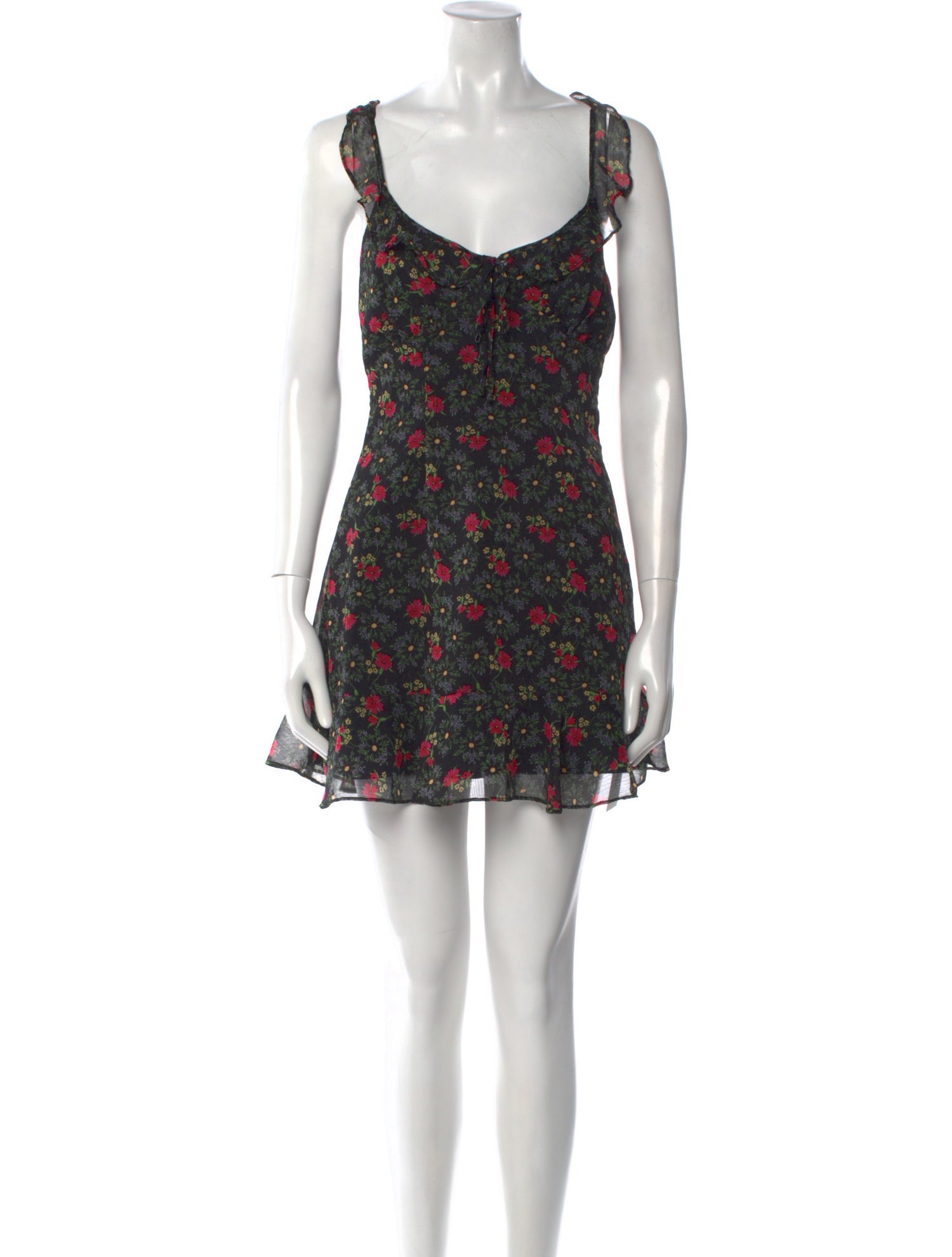 Majorelle Floral Print Mini Dress