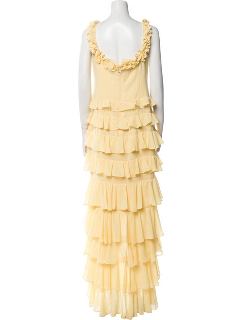 Majorelle Square Neckline Midi Length Dress