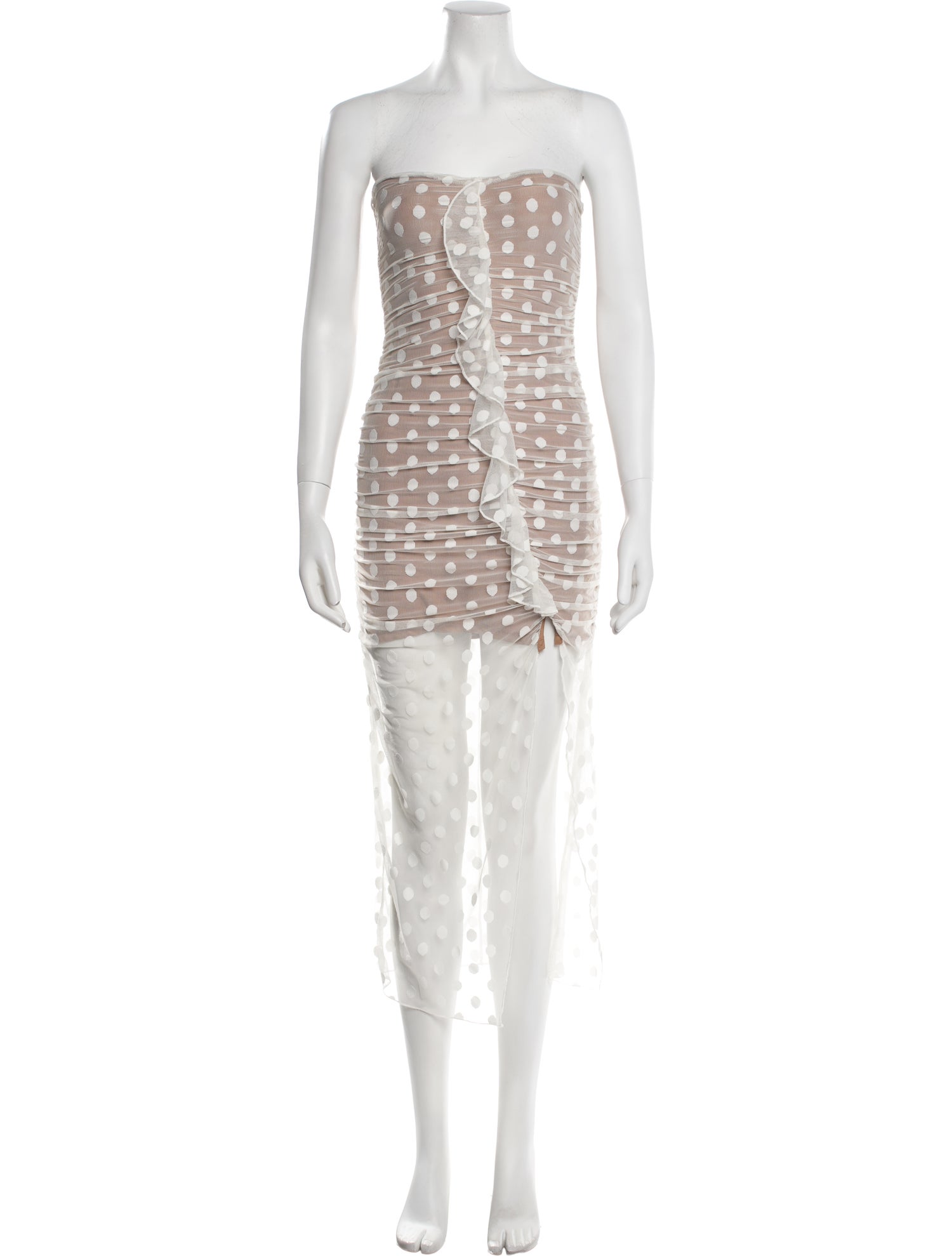 Majorelle Strapless Midi Length Dress