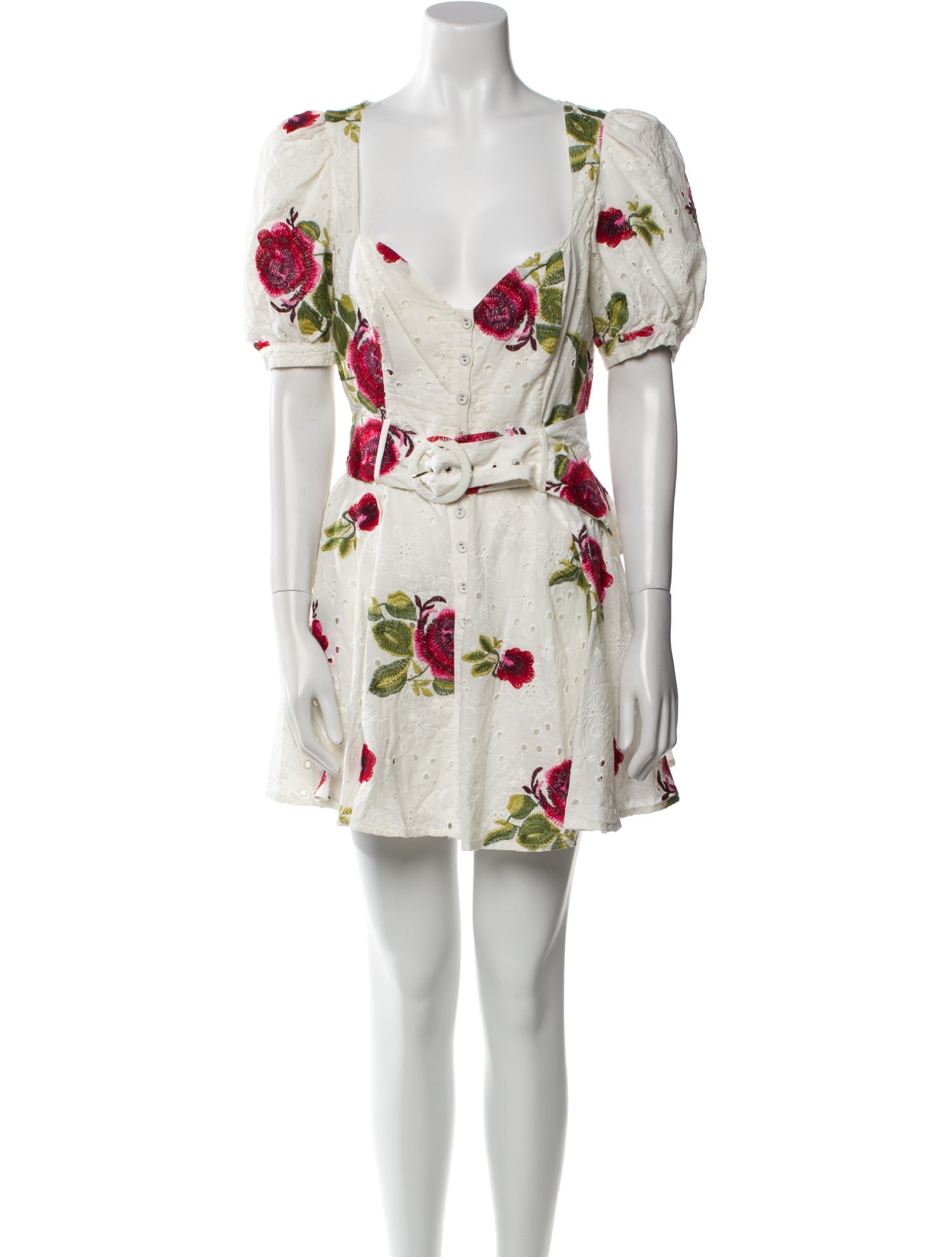 Majorelle Floral Print Mini Dress