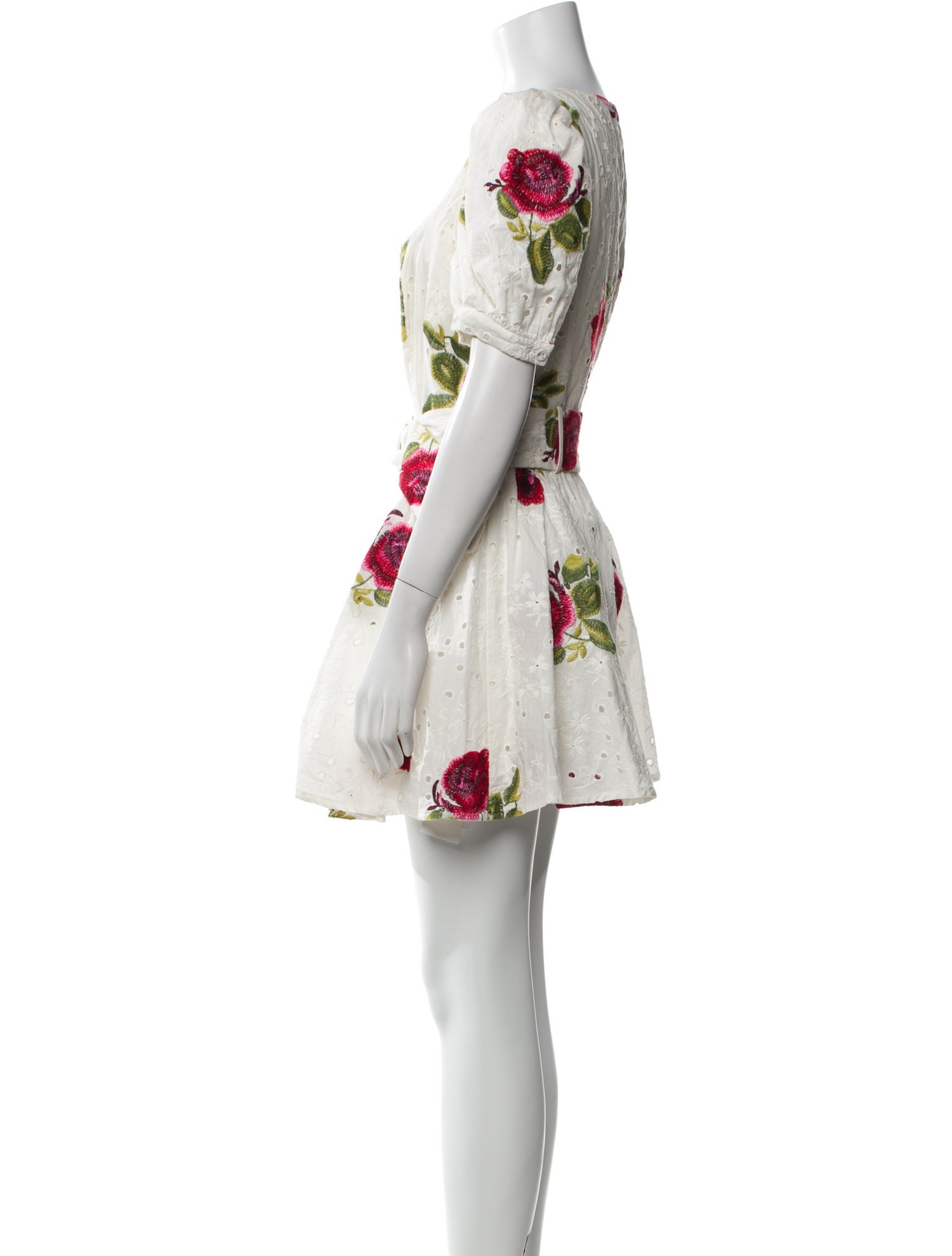 Majorelle Floral Print Mini Dress