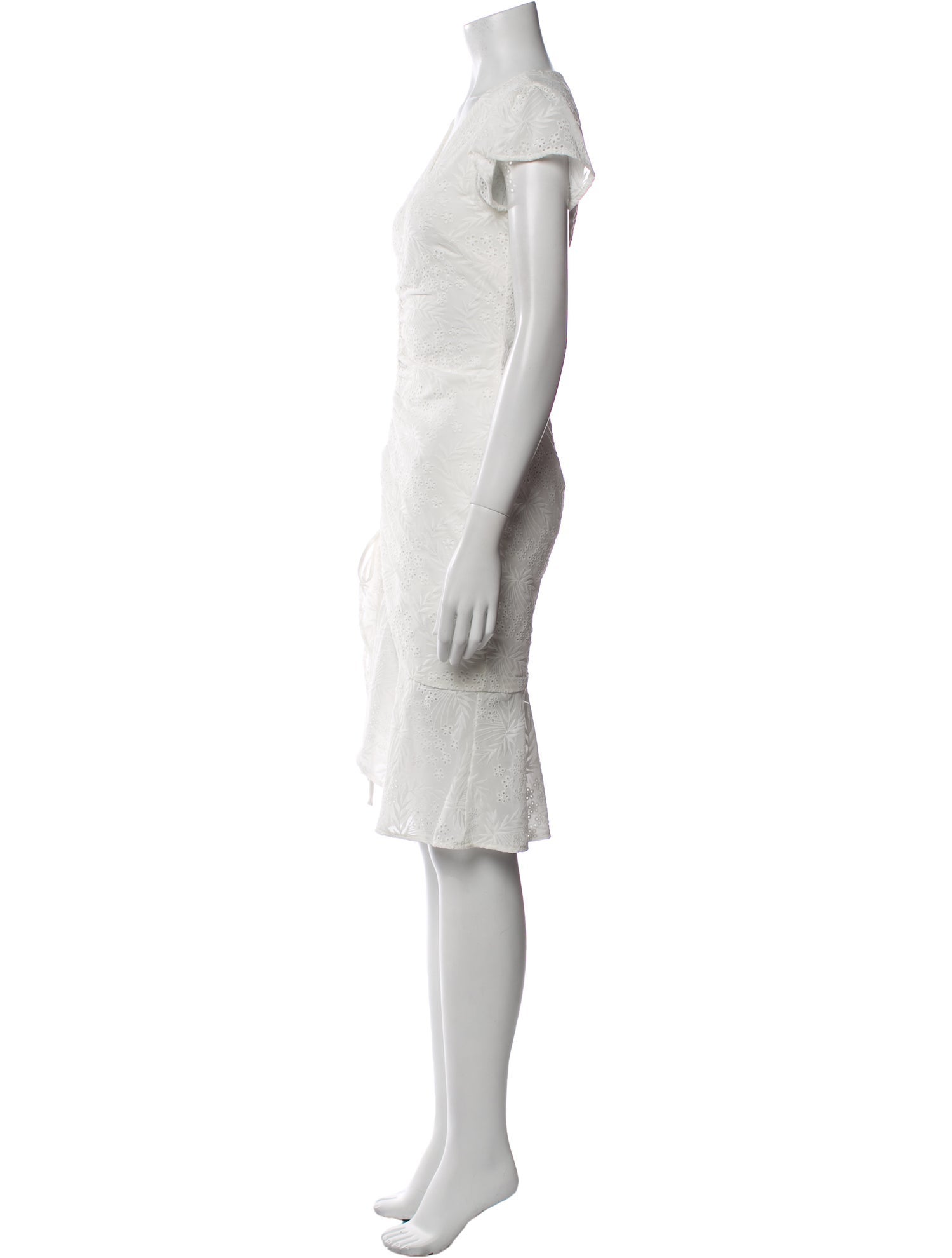 Majorelle V-Neck Knee-Length Dress