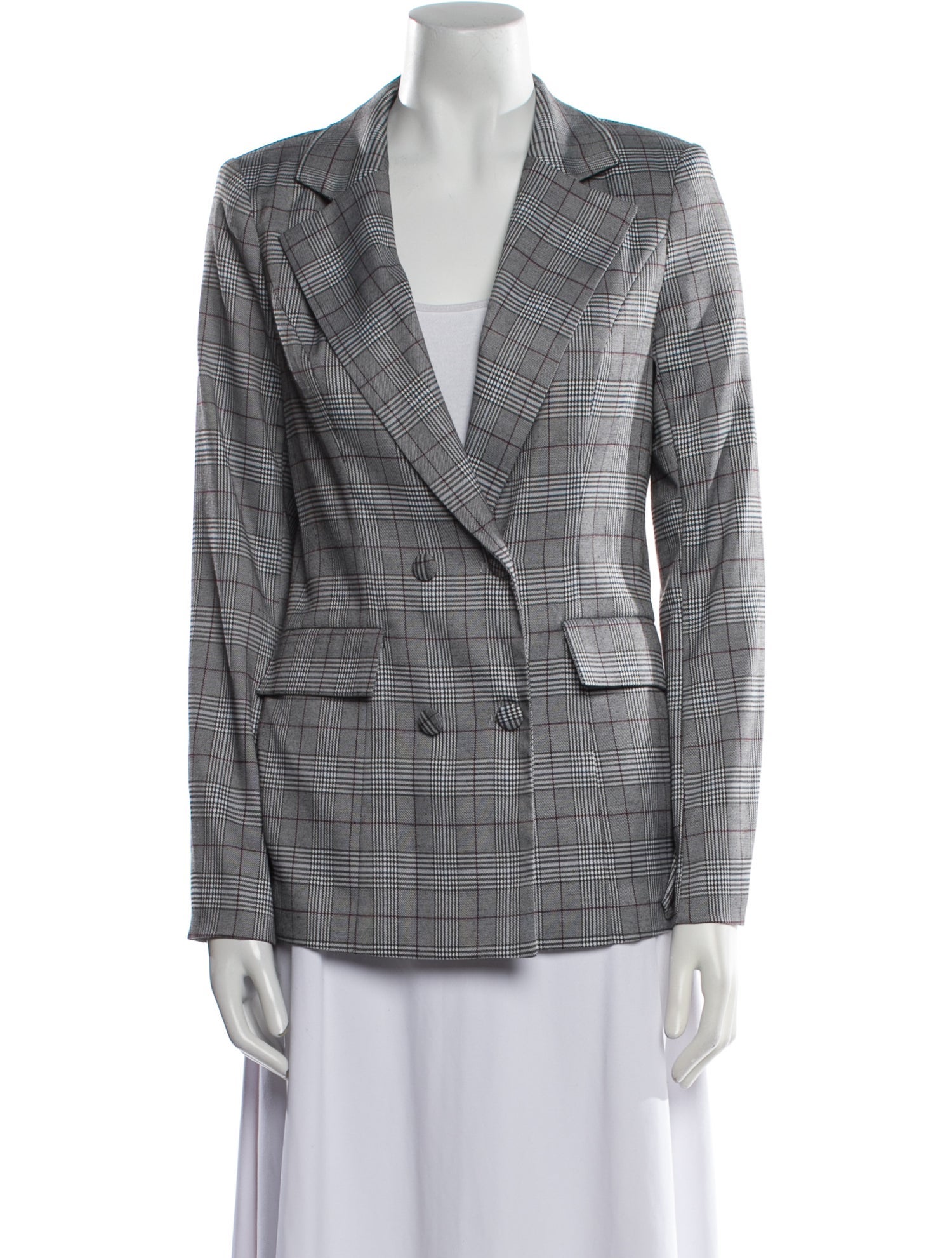 Majorelle Plaid Print Blazer