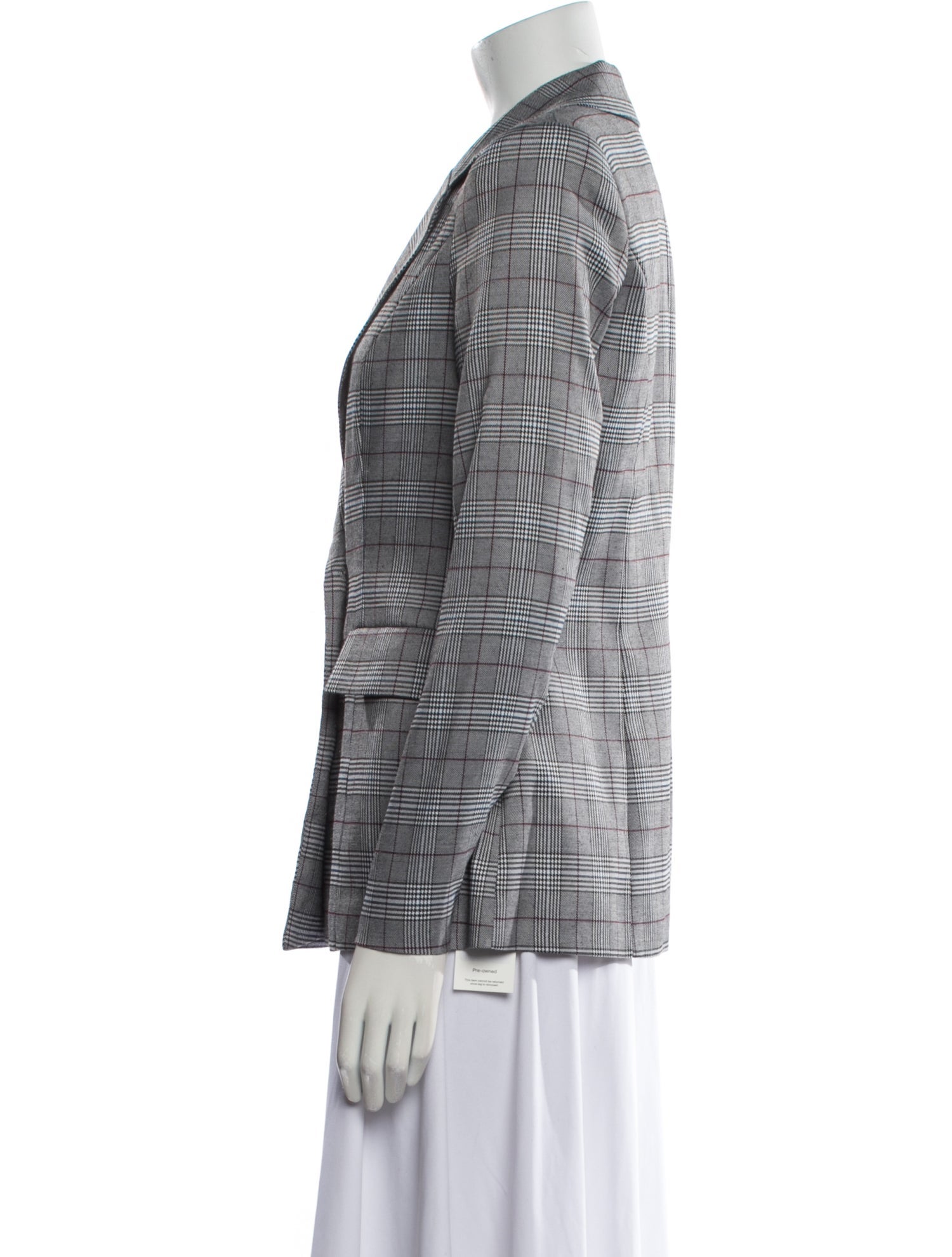 Majorelle Plaid Print Blazer