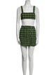 Majorelle Tweed Pattern Glitter Accents Skirt Set