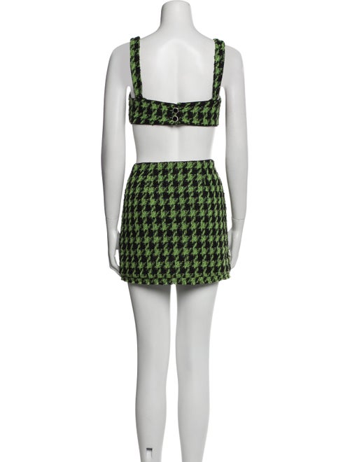 Majorelle Tweed Pattern Glitter Accents Skirt Set