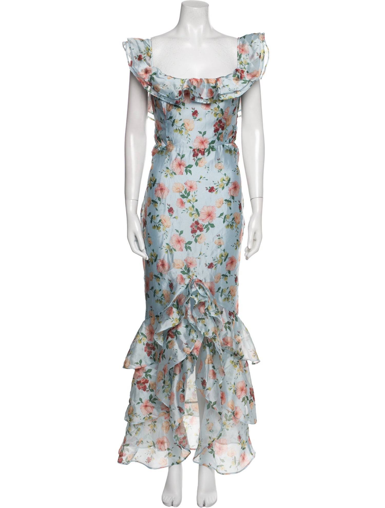 Majorelle Silk Long Dress