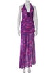 Majorelle Printed Long Dress