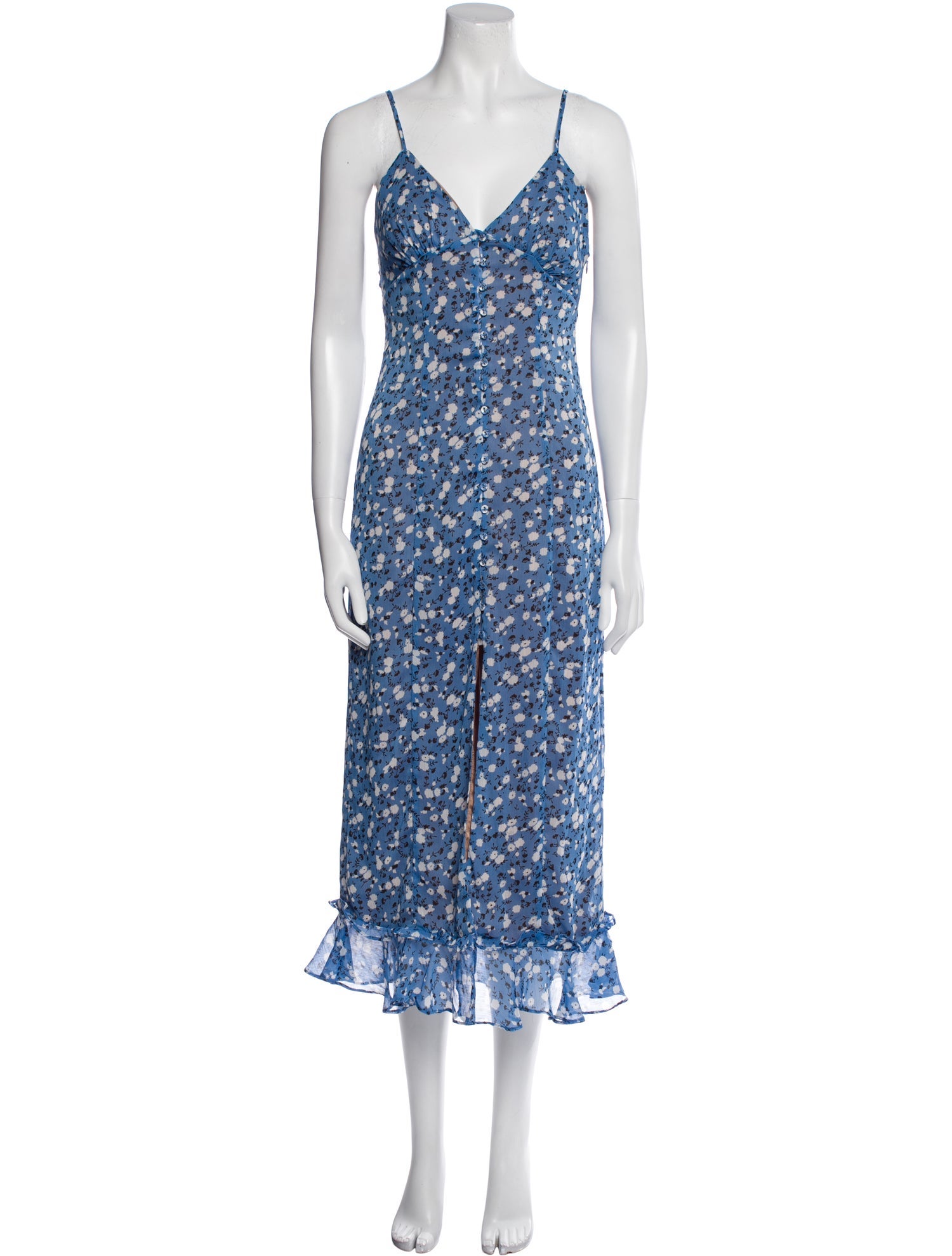 Majorelle Floral Print Long Dress