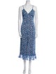 Majorelle Floral Print Long Dress
