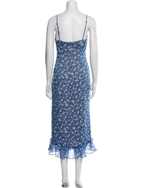 Majorelle Floral Print Long Dress