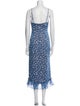 Majorelle Floral Print Long Dress