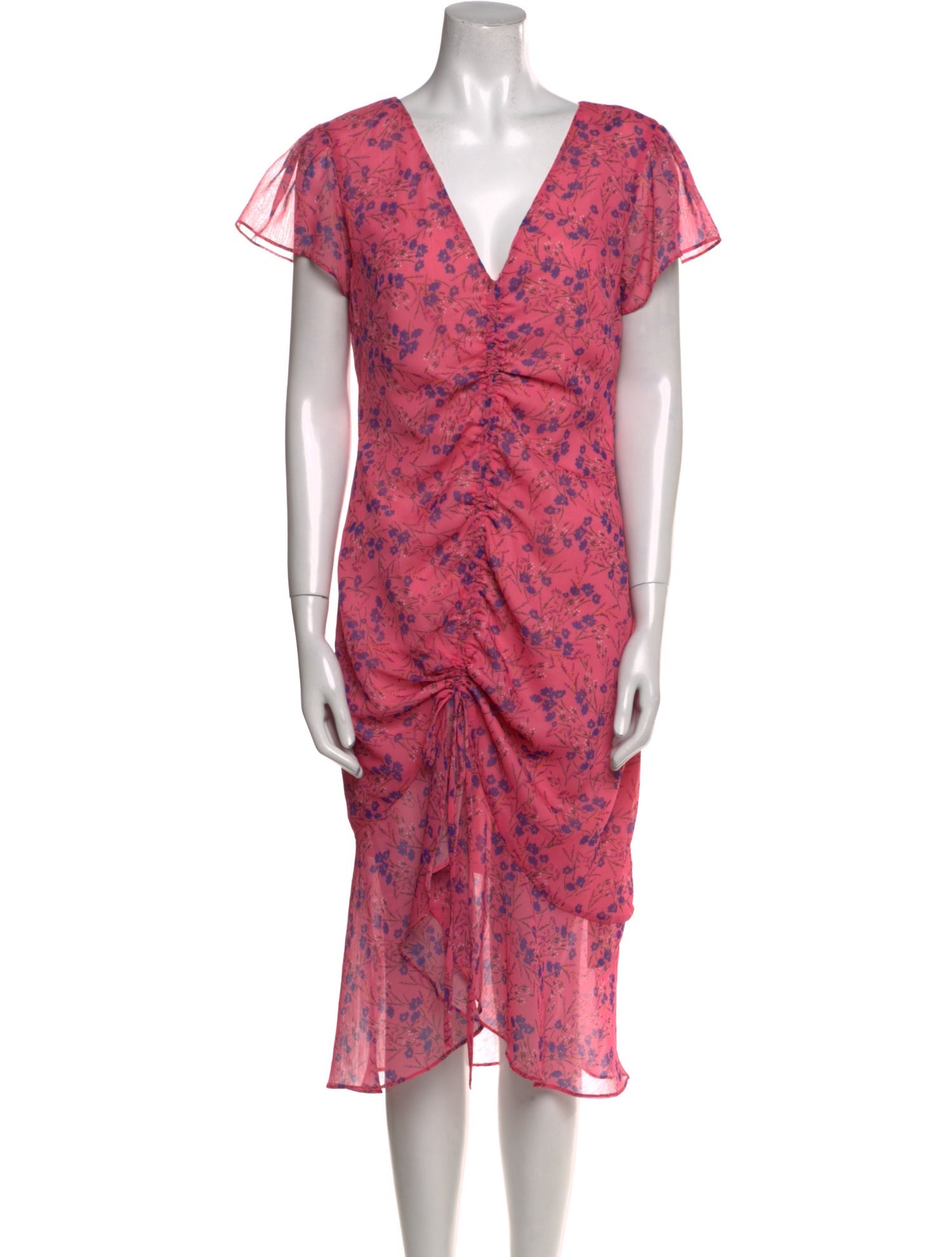 Majorelle Floral Print Midi Length Dress