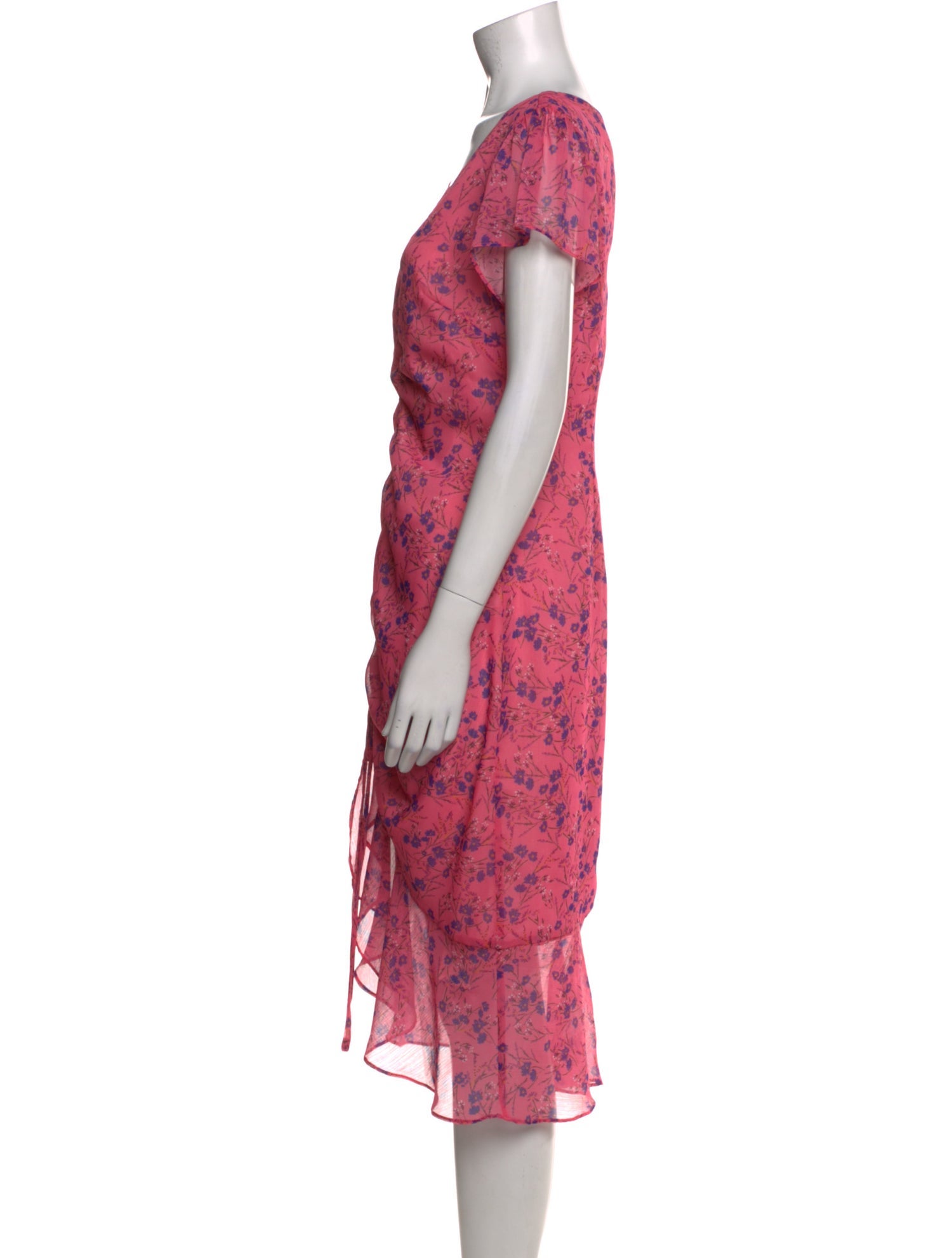 Majorelle Floral Print Midi Length Dress