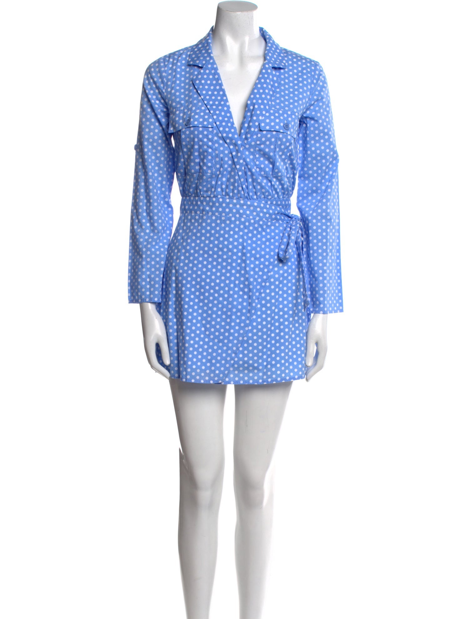 Majorelle Polka Dot Print Mini Dress