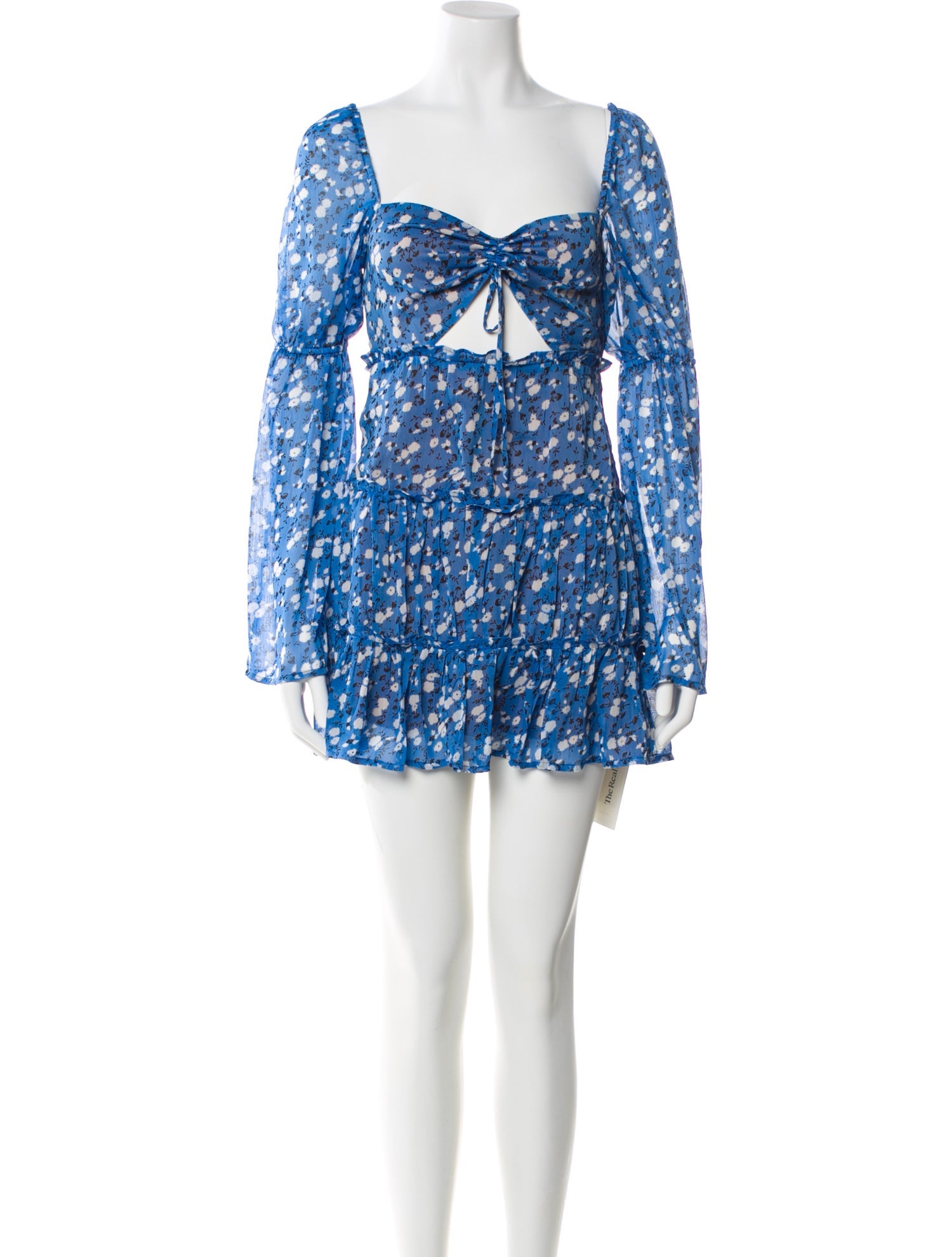 Majorelle Floral Print Mini Dress