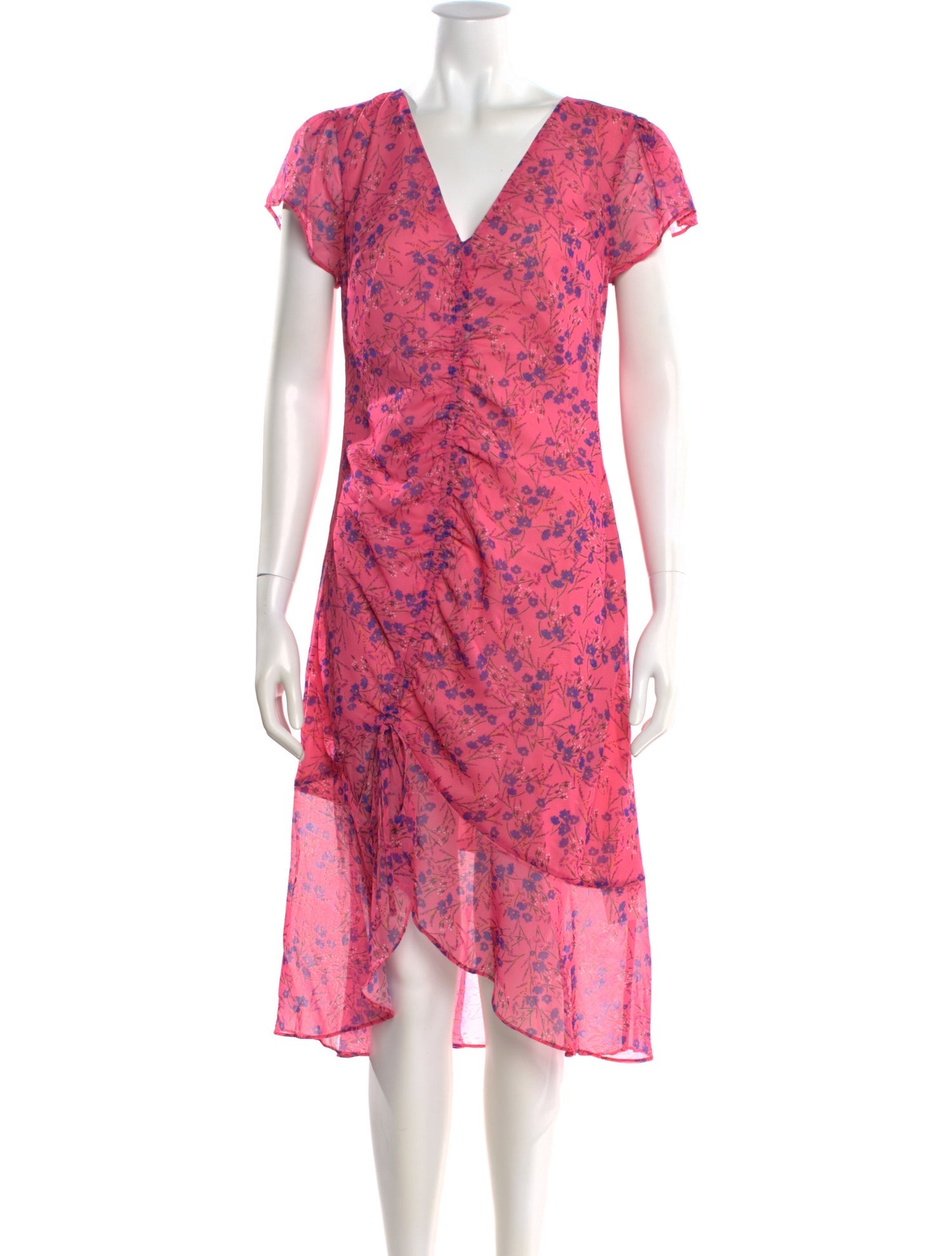 Majorelle Floral Print Midi Length Dress