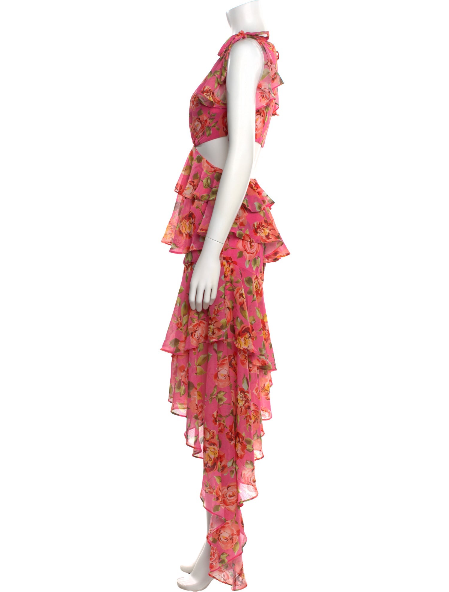 Majorelle Floral Print Knee-Length Dress