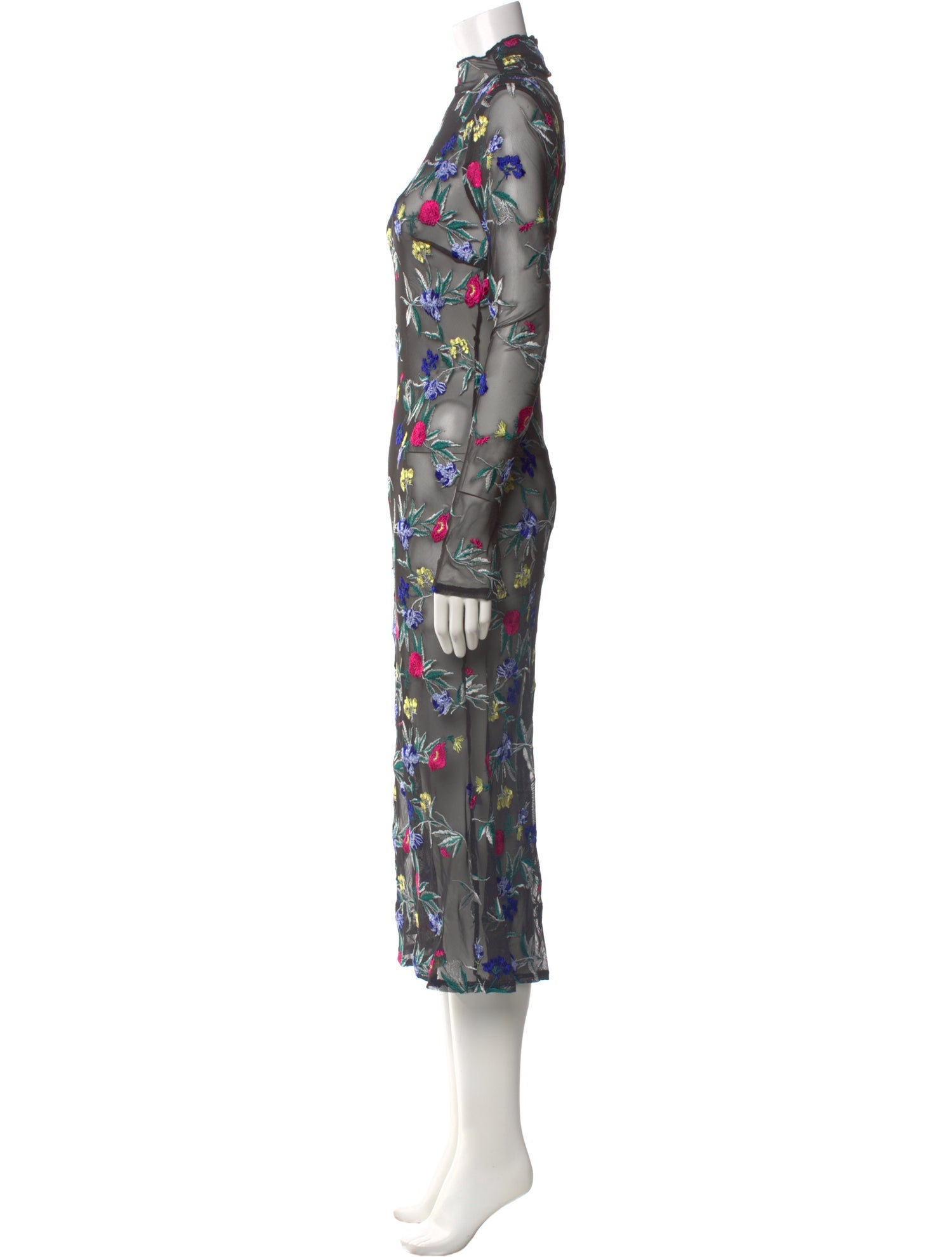 Majorelle Floral Print Midi Length Dress