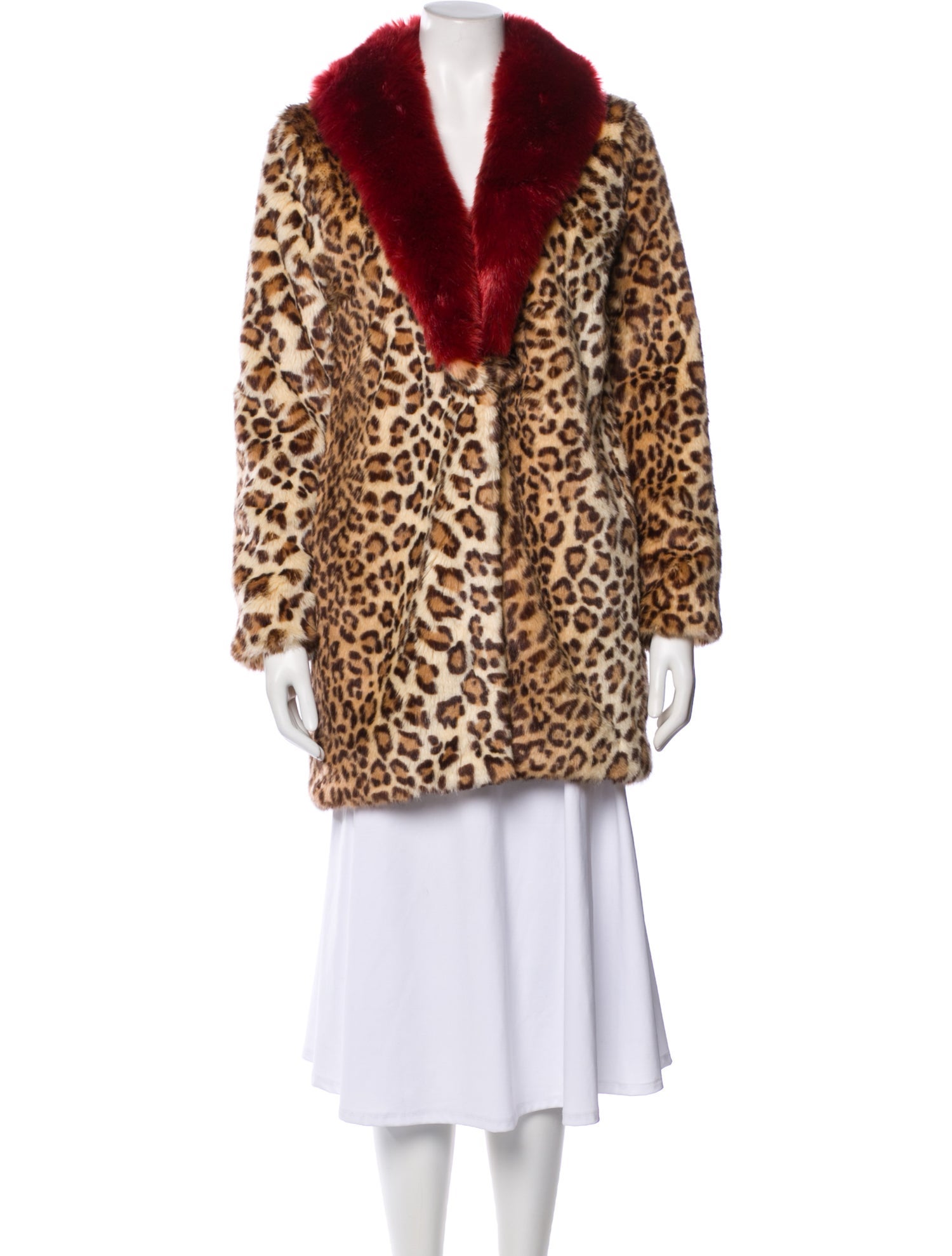Majorelle Animal Print Faux Fur Coat