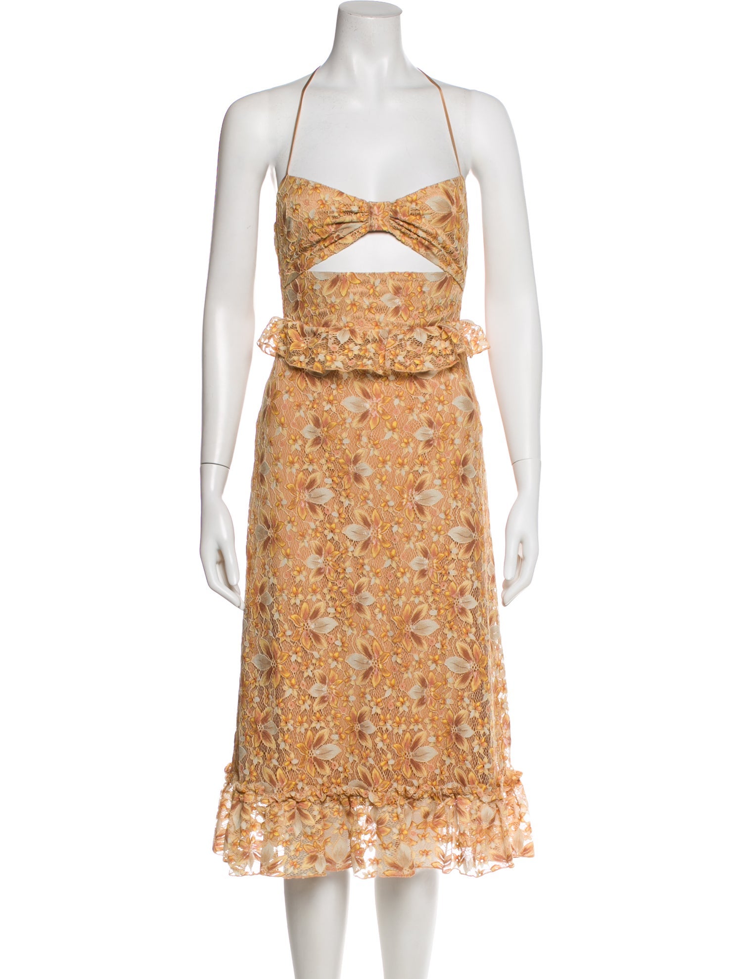 Majorelle Halterneck Midi Length Dress