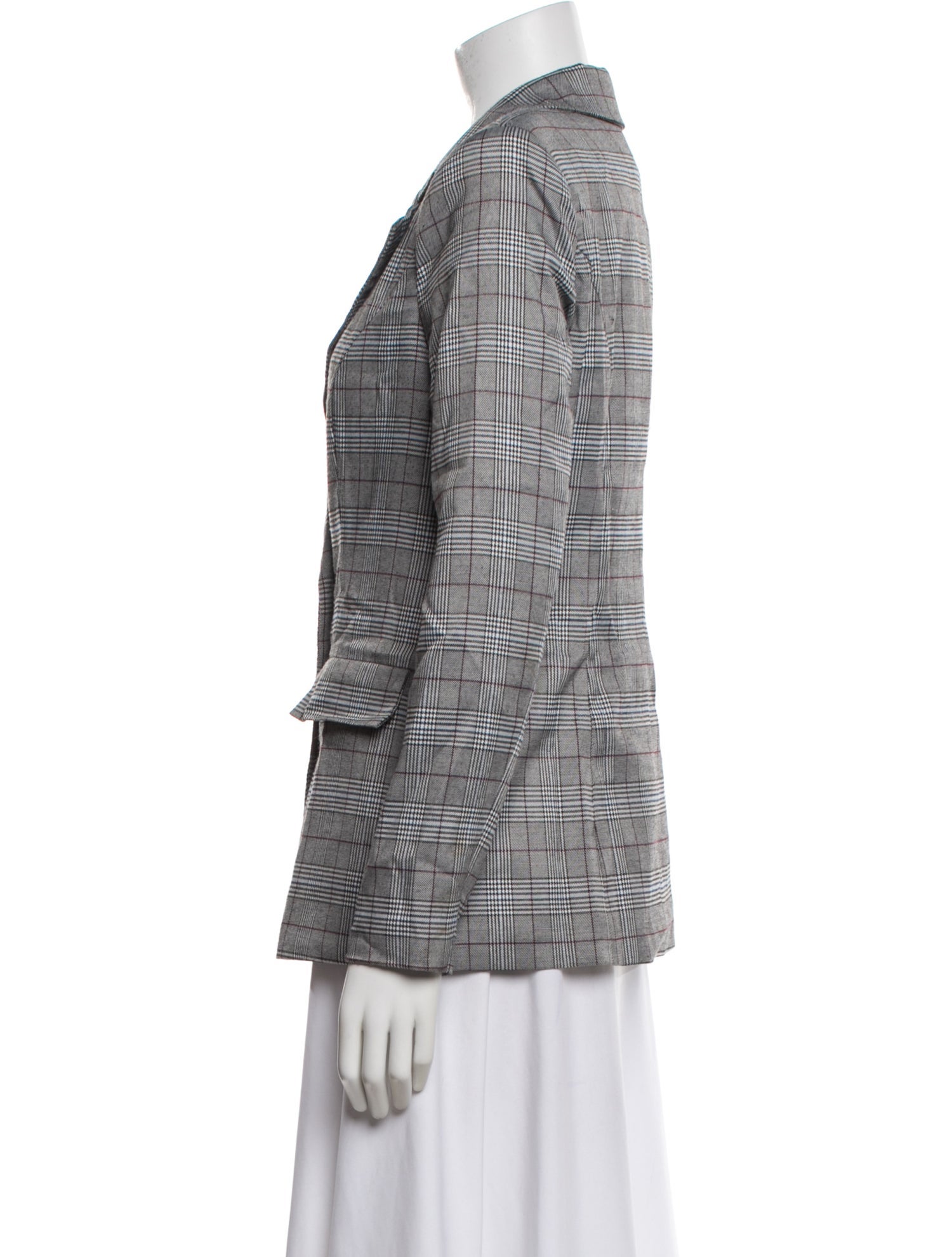 Majorelle Plaid Print Blazer