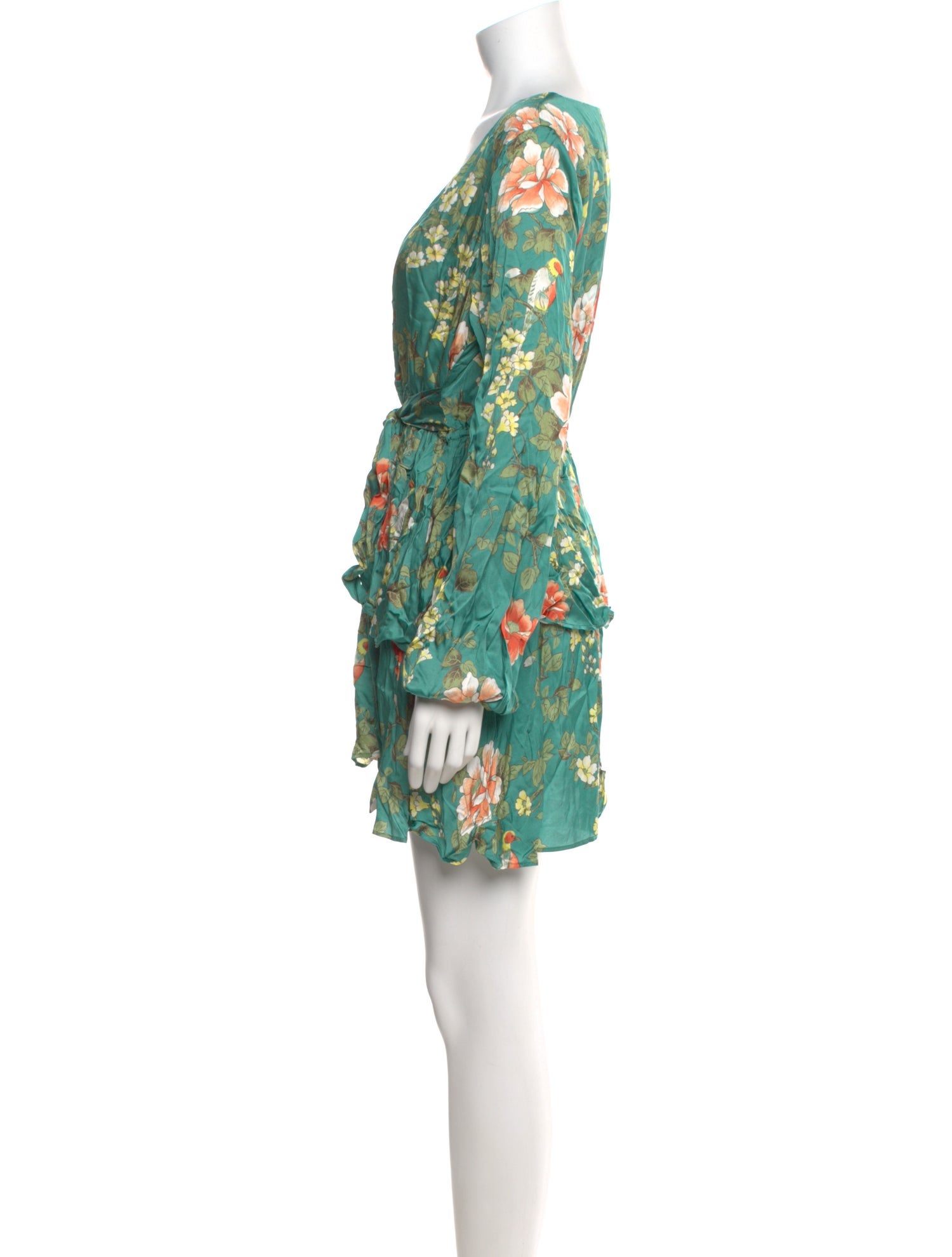 Majorelle Floral Print Mini Dress