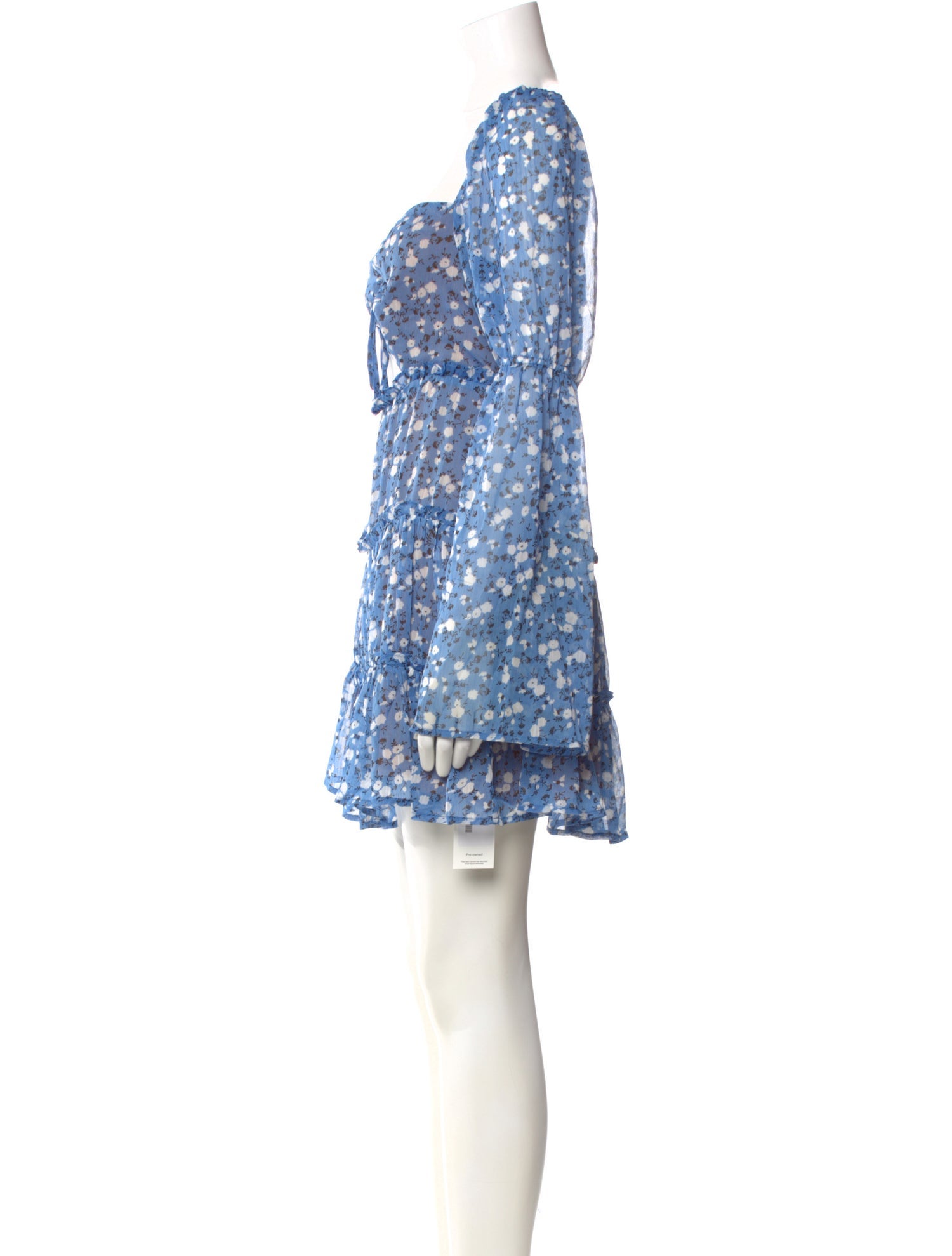 Majorelle Floral Print Mini Dress