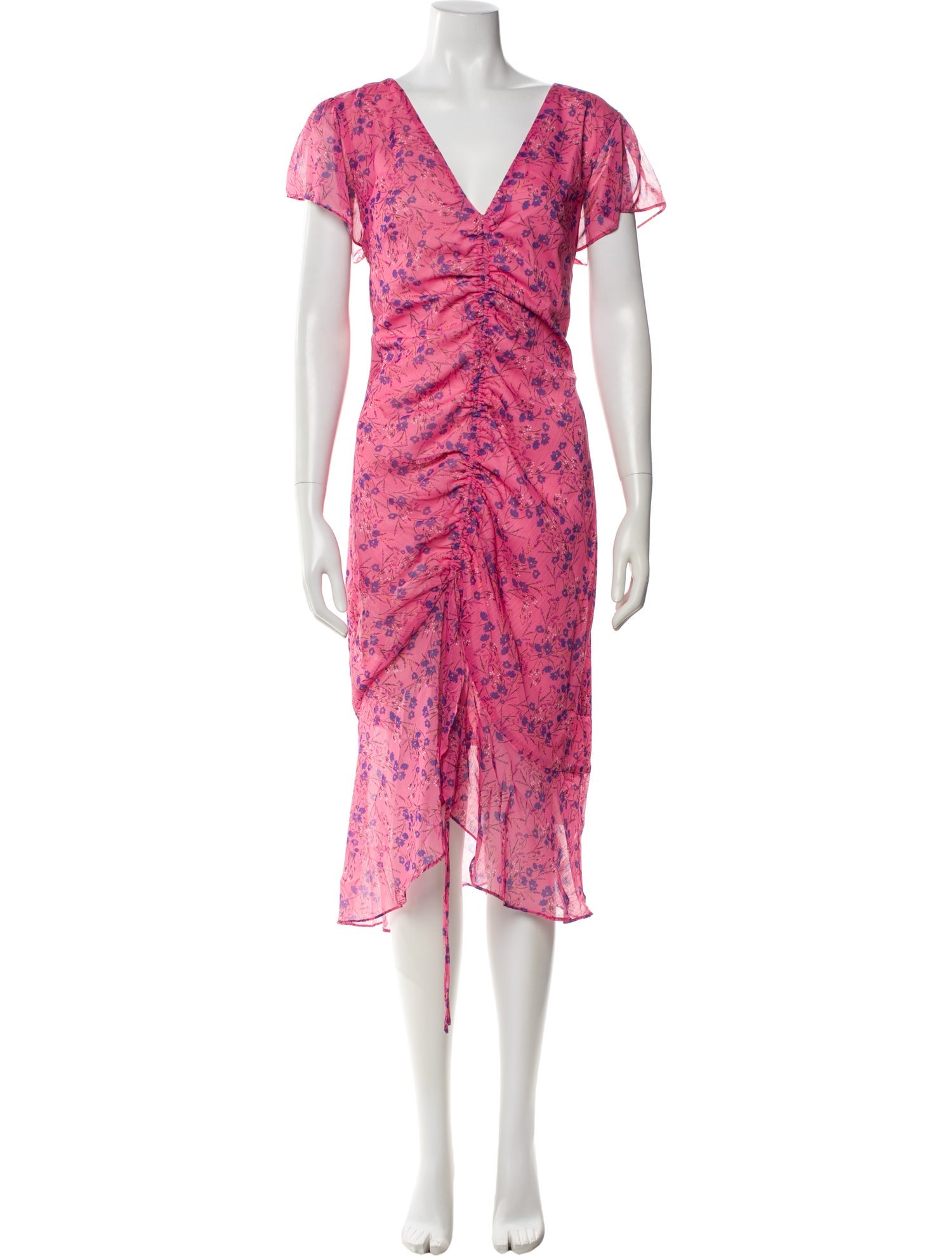 Majorelle Floral Print Midi Length Dress