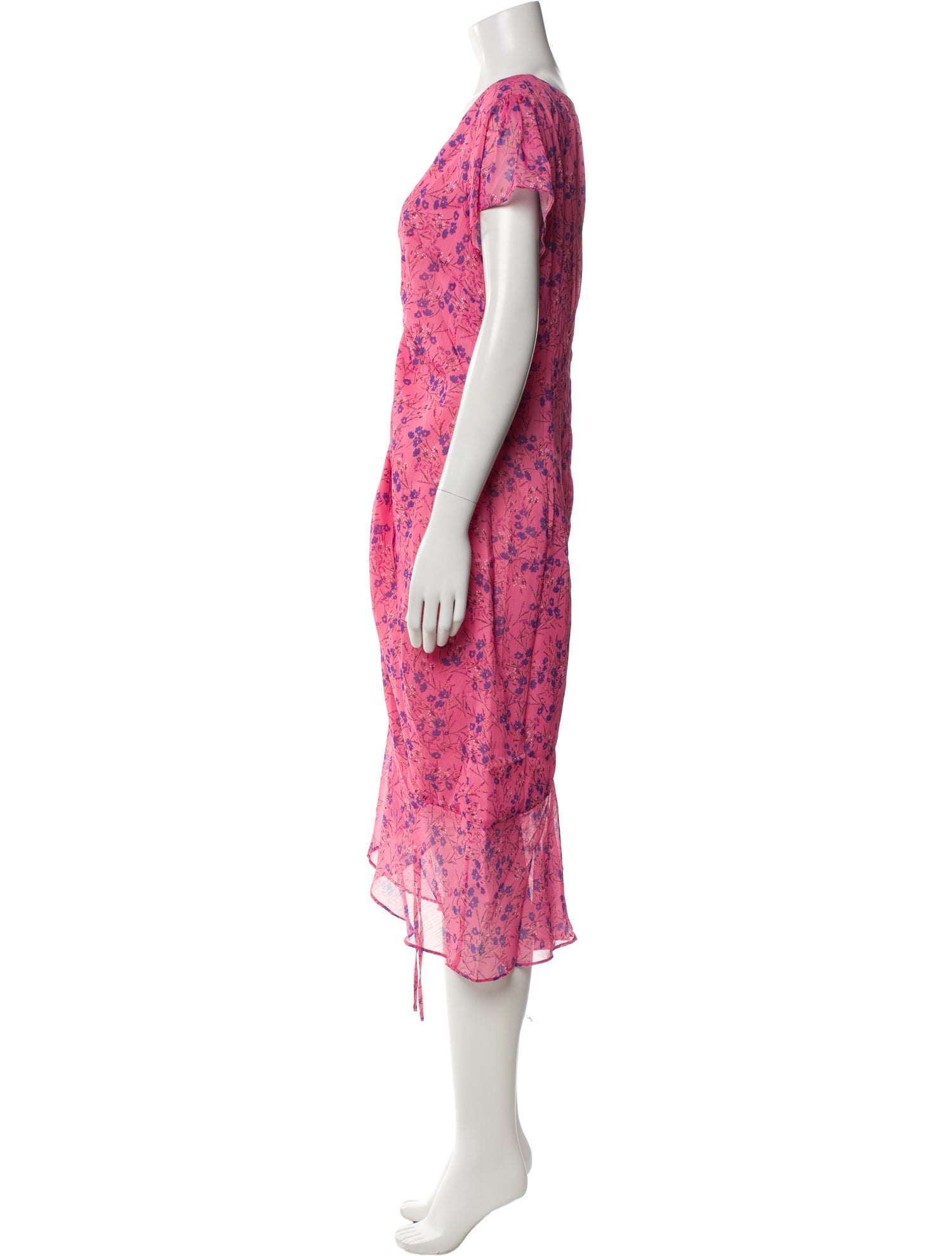 Majorelle Floral Print Midi Length Dress