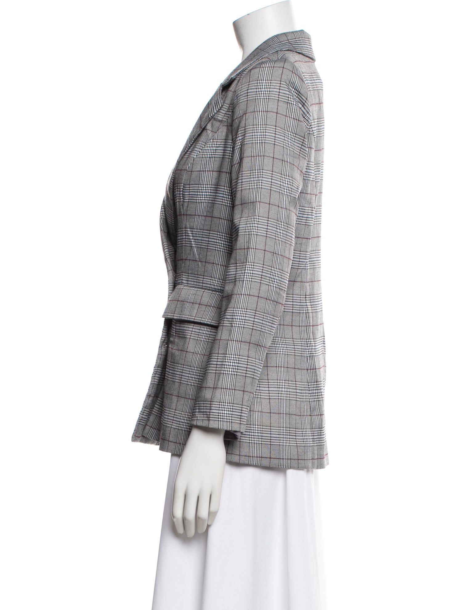 Majorelle Plaid Print Blazer