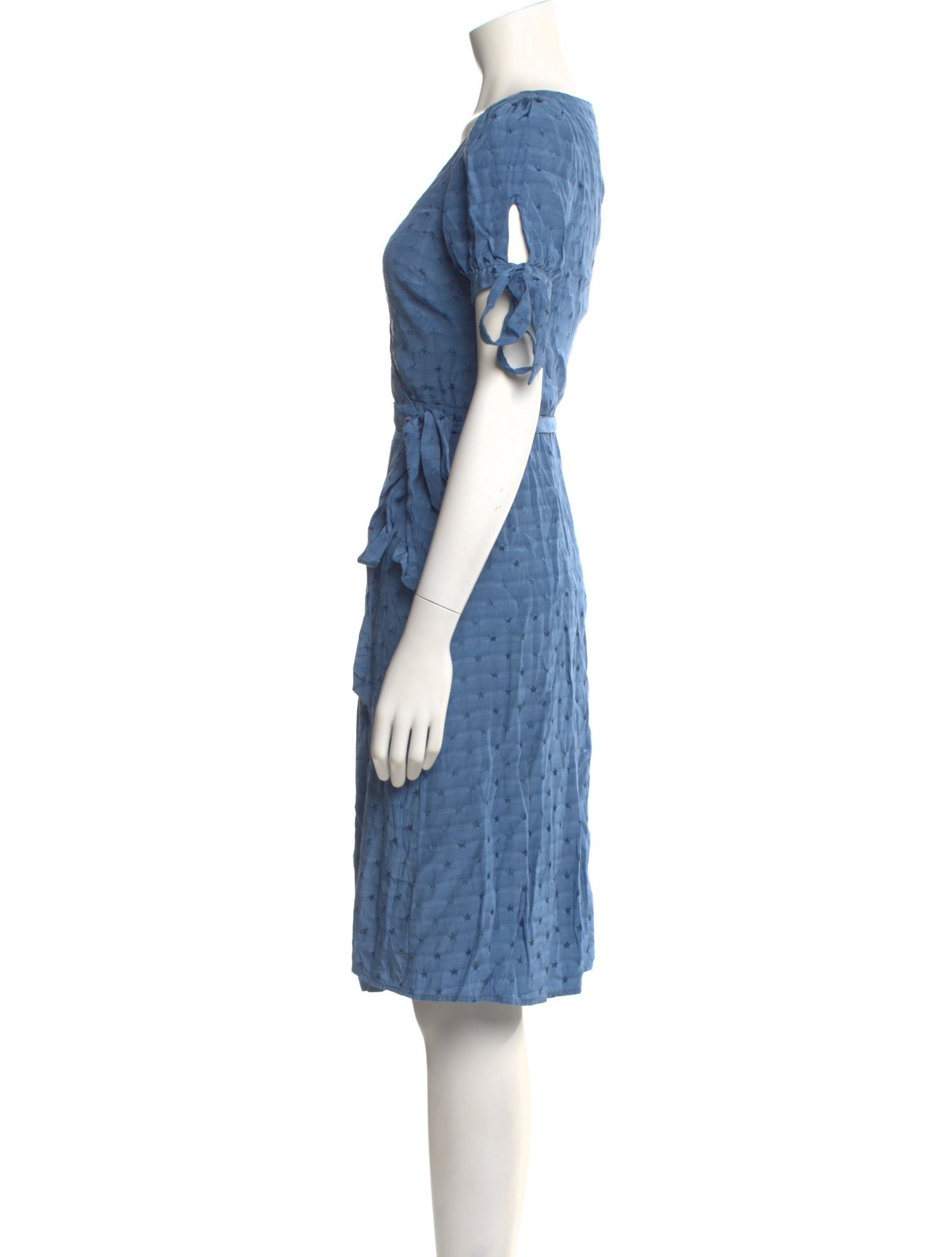 Majorelle V-Neck Knee-Length Dress