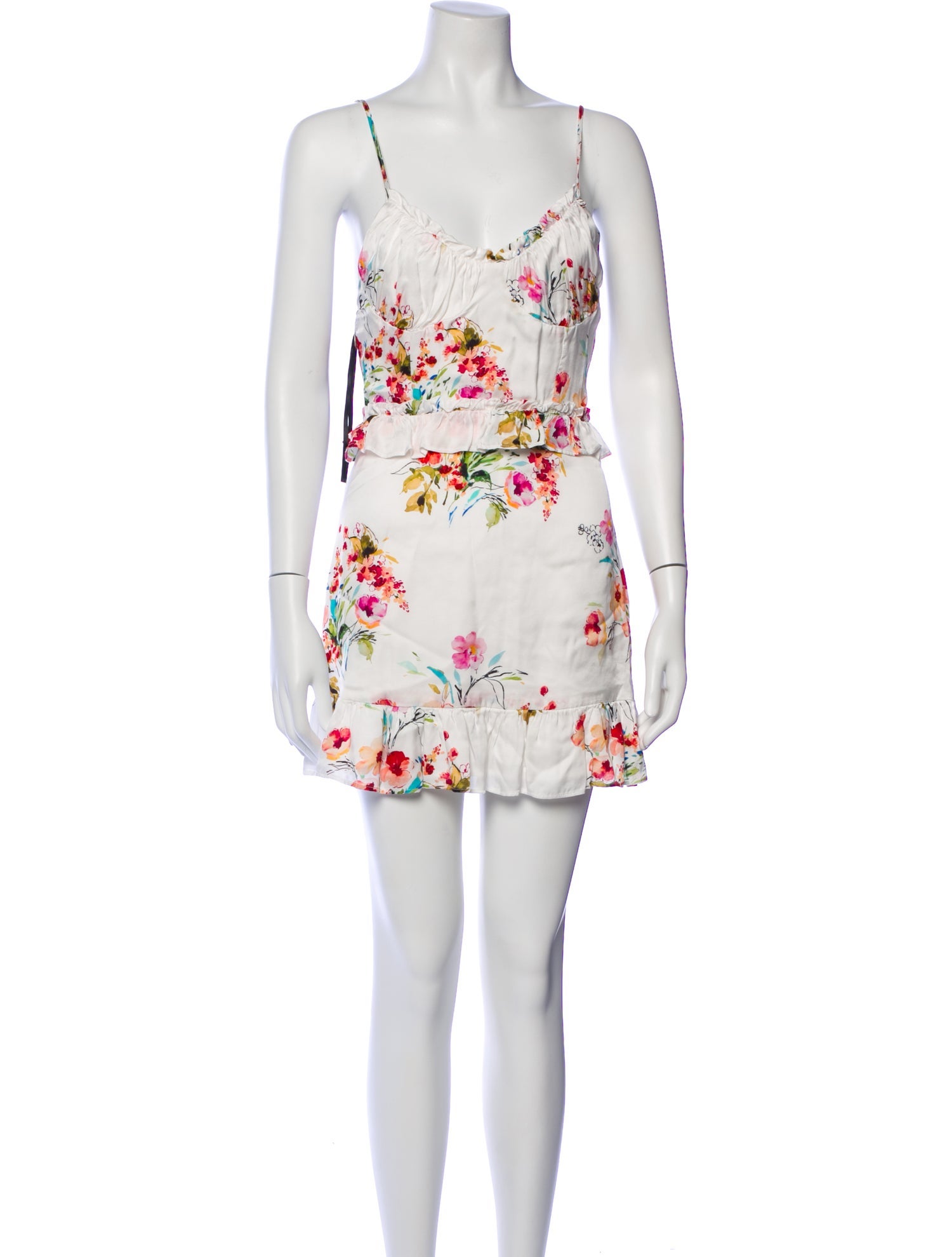 Majorelle Floral Print Mini Dress