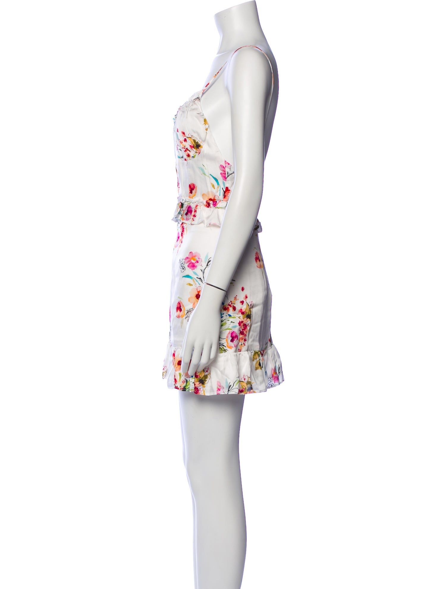 Majorelle Floral Print Mini Dress