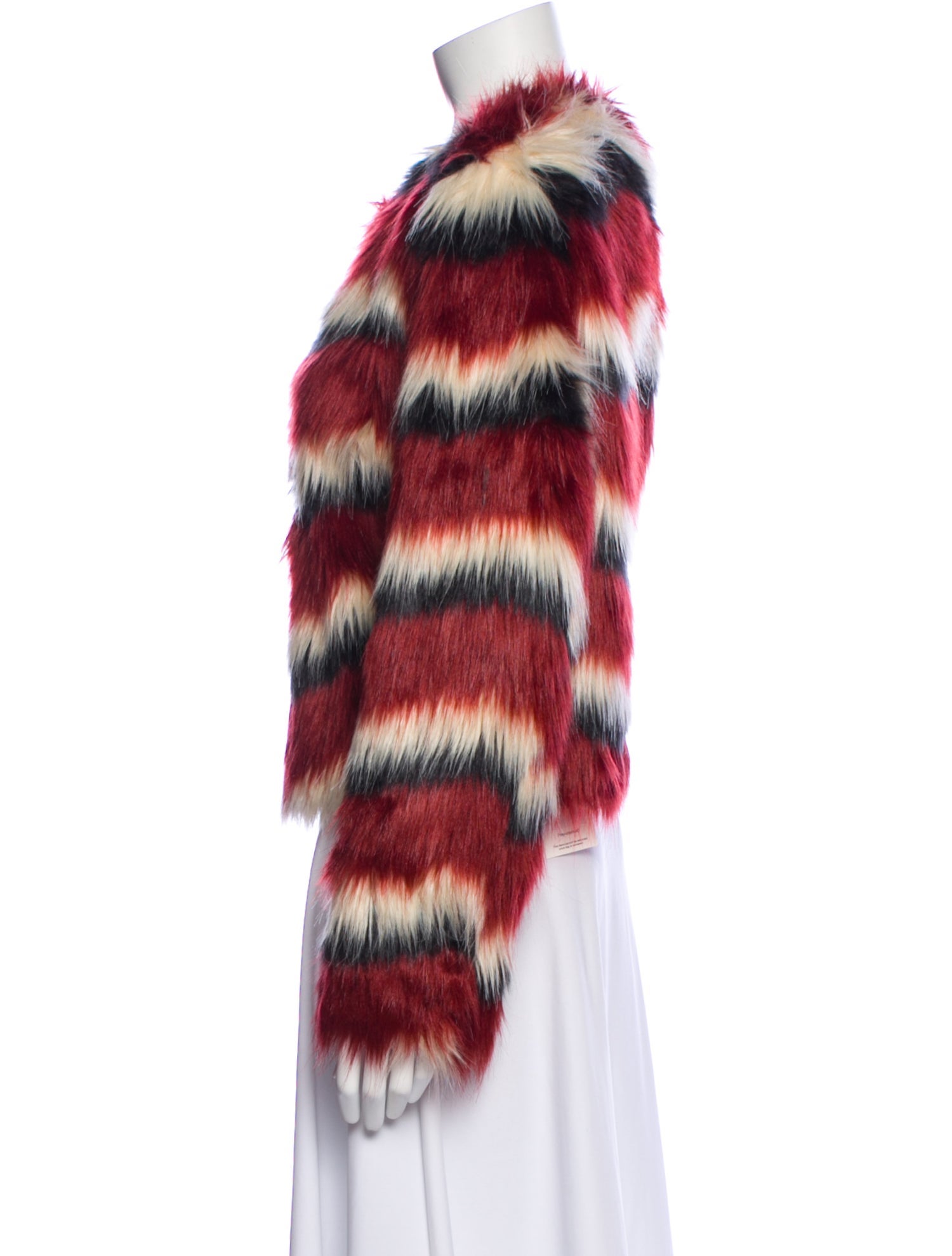 Majorelle Faux Fur Striped Faux Fur Coat