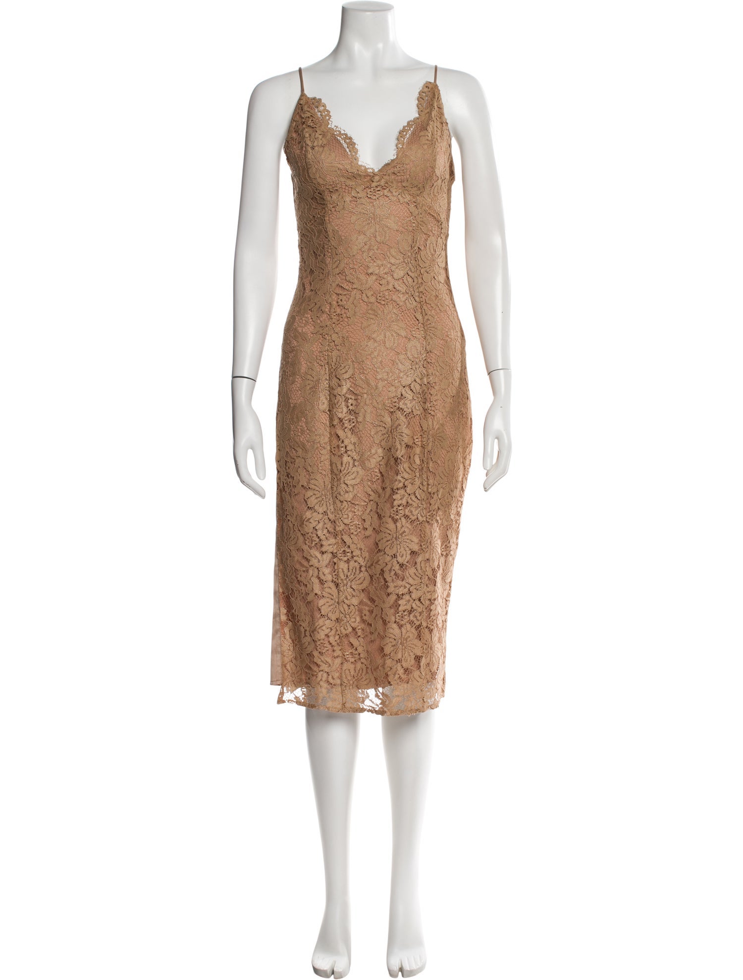 Majorelle V-Neck Midi Length Dress