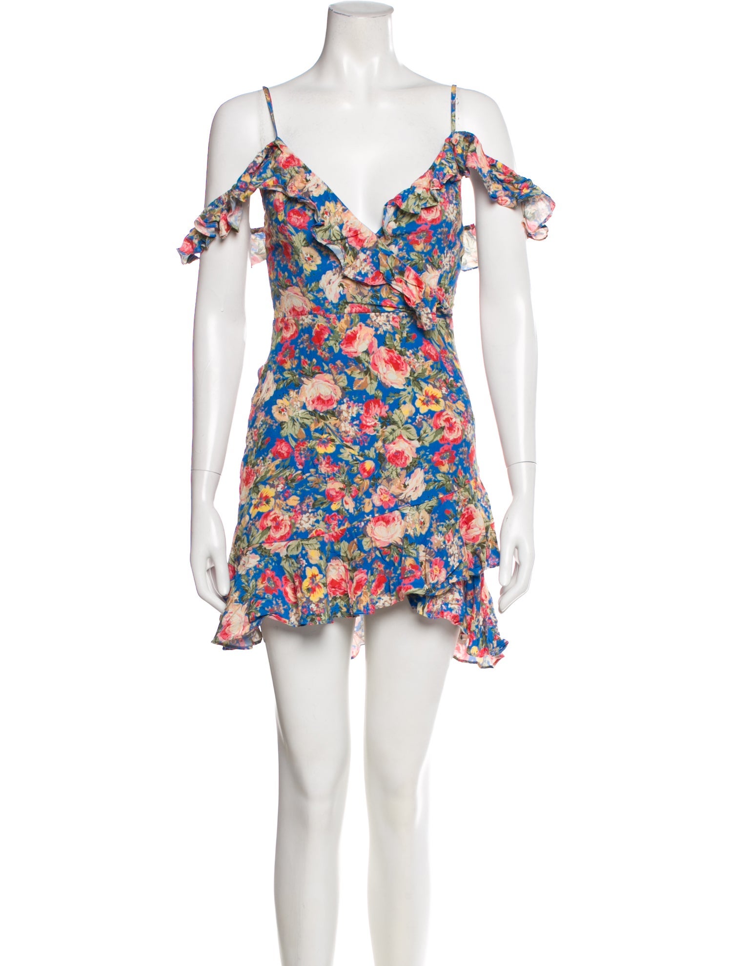 Majorelle Floral Print Mini Dress