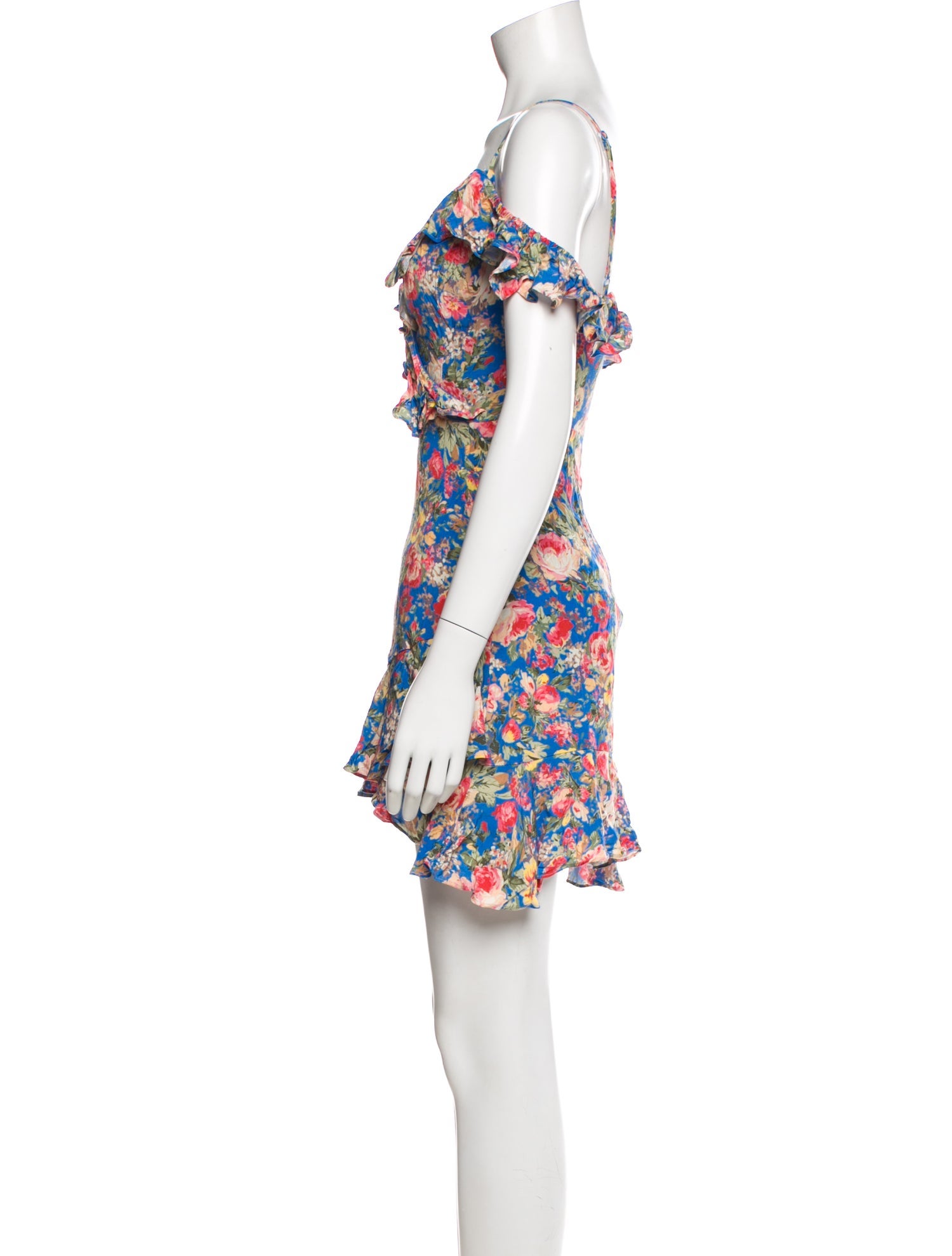 Majorelle Floral Print Mini Dress