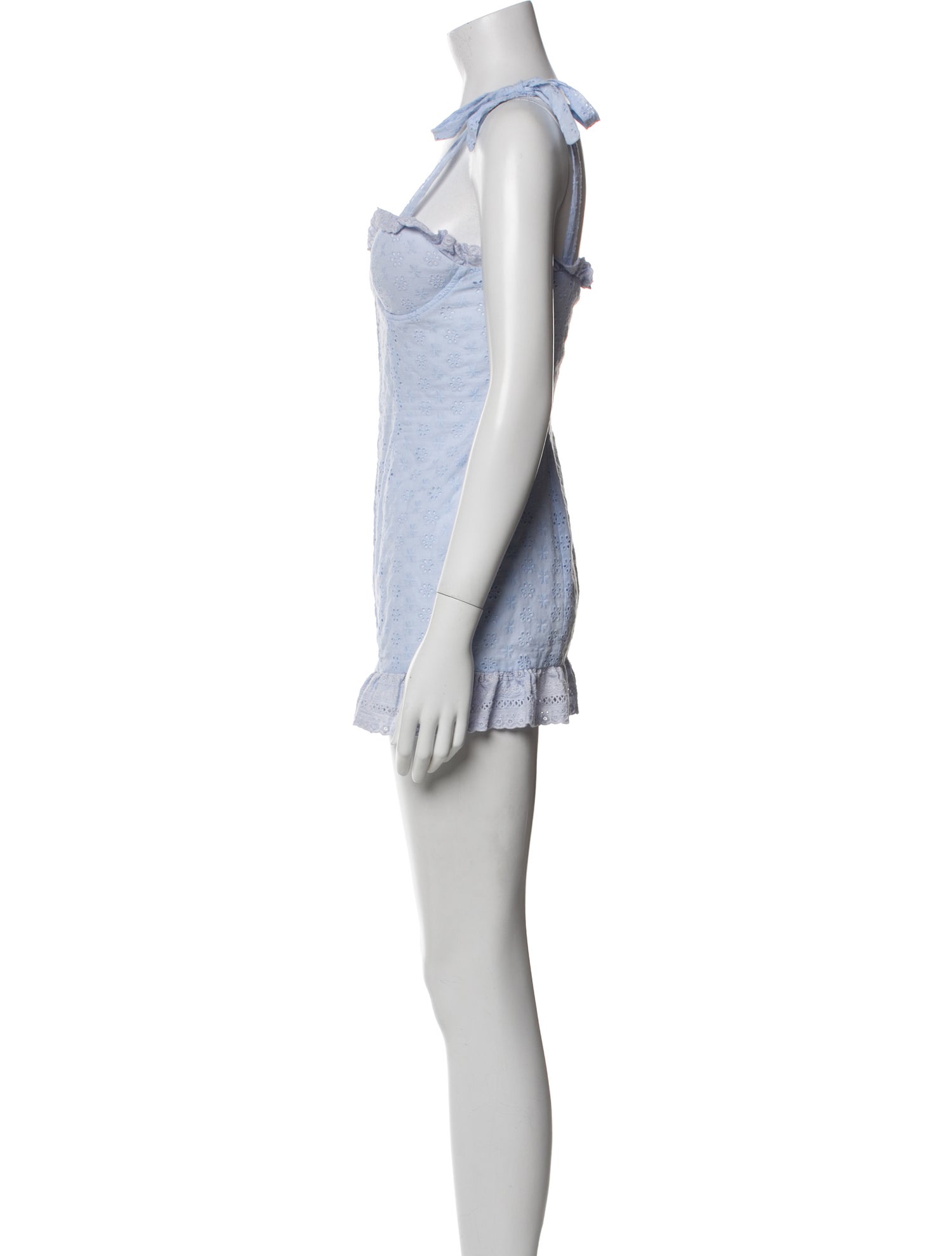 Majorelle Square Neckline Mini Dress